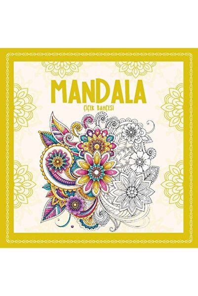 dokuzyayinlari Mandala Çiçek Bahçesi - Yetişkinler İçin Stres Giderici Boyama...