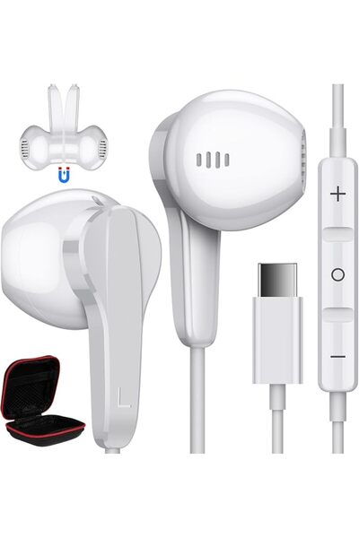NALACAL سماعات أذن USB-C لجهاز آيباد برو، سماعات سلكية من النوع C، سماعات أذن...