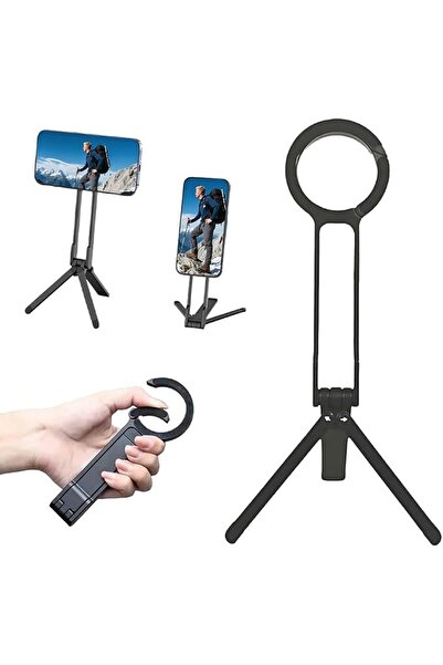 SYOSI Strong Magnetic Phone Tripod for iPhone 16/15/14, 360° Rotating Portabl...