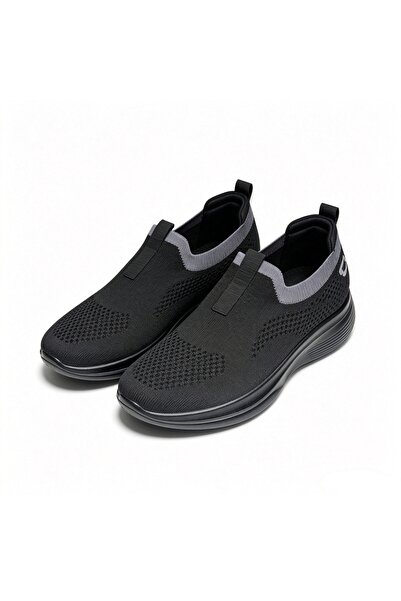 Rifaan Market Amity Men Slip‑on Walking Shoes, 5cm Thick Sole Knit Breathable...