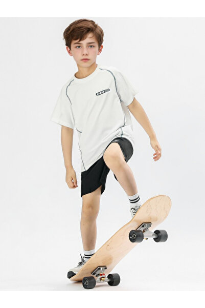 Take Two By Styli Boys Printed Round Neck T-Shirt and Shorts Set