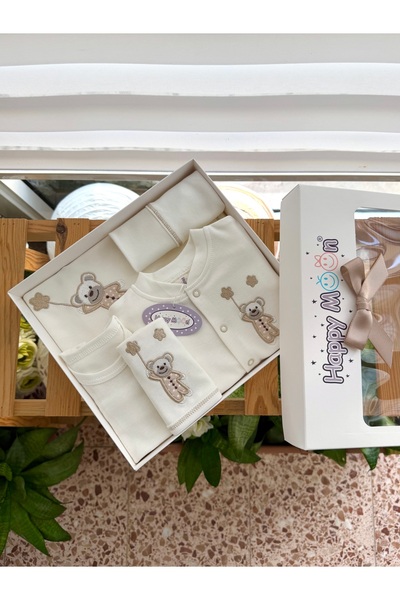 Happy Moon Bebek kıyafetleri yenidoğan seti hediyesi hastane çıkışı %100 pamu...