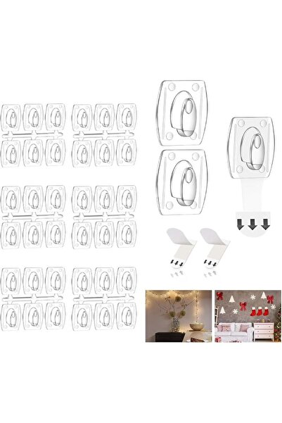 Tazweeq Large Light Clips, 6-Pack Damage-Free Hanging String Light Hooks with...