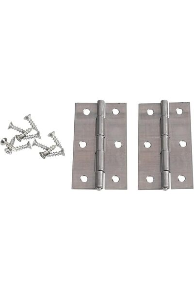 Lawazim Door Hinge 3Inch Silver 2 Piece | Heavy Duty Interior Door Spring Hin...
