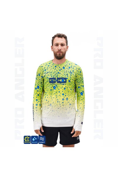Fujin Pro Angler Green Ocean UV Korumalı Balıkçı Sweatshirt