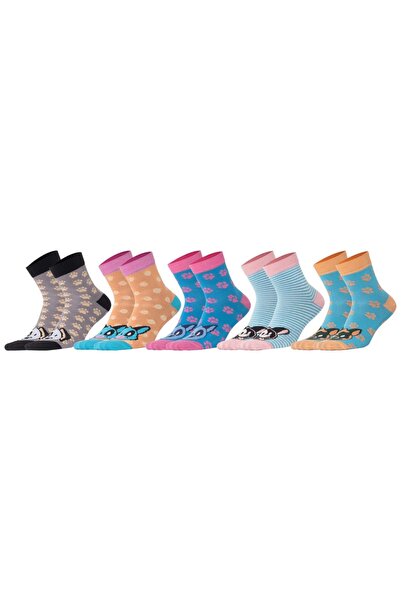 Biggdesign Pack of 5 - Cat Design Socks