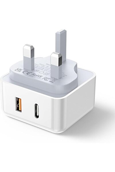 Aioneus شاحن سريع USB A و USB C بقوة 20 واط لهواتف آيفون مع تقنية PD وQC 3.0 ...