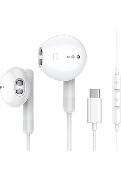 NALACAL سماعات أذن USB-C مع ميكروفون - سماعات سلكية داخل الأذن لهواتف آيفون 1...