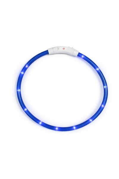 Aptel Φωτιζόμενο κολάρο, 12 LED, ρυθμιζόμενο, μέγεθος L, μπλε, 70 εκ.