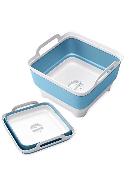 MAKINGTEC Collapsible Dish Tub Portable Sink, Folding Laundry Tub, 9L Washing...