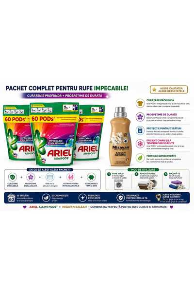 Generic Brand Pachet Premium pentru Spălare: 180 Capsule Detergent pentru Ruf...