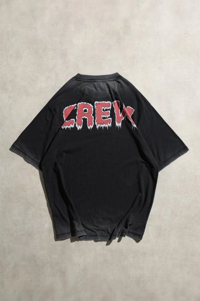 Overdrive Misfits Fiend Club 1998 Oversize Soluk Siyah Unisex Kısa Kol Tshirt