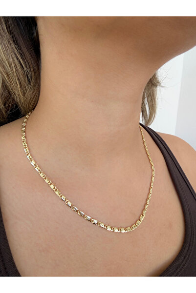 Oyster collection XUPING GOLD ATAÇ MODEL 4MM ZİNCİR MİNİMAL GÜNLÜK KOLYE