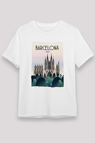 Darkhane تي شيرت La Sagrada Familia أبيض للجنسين
