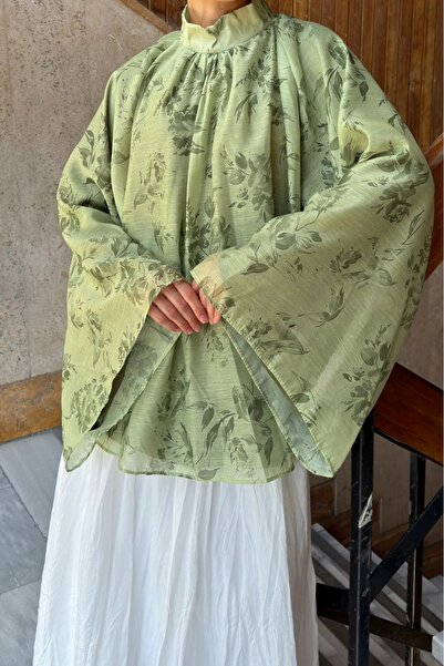 fayaboutique.com Yeşil Flowers Velissa Bluz