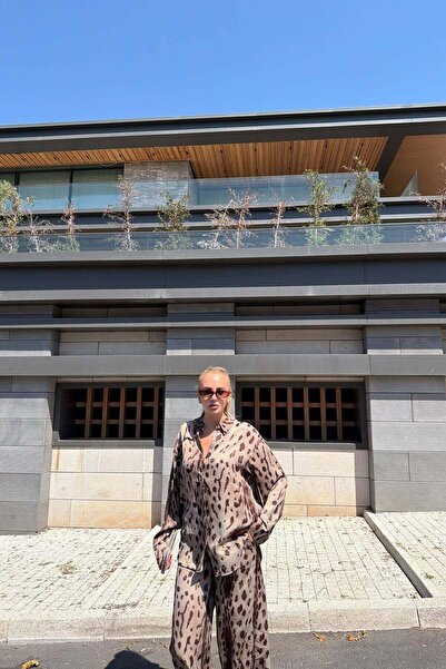 lizge giyim Leopard Pattern Bluz
