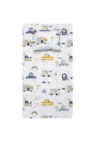 Borea Σεντόνι Σετ 2ΤΜΧ Roady Μονό Μπλε 160 x 240 cm + 50 x 70 cm