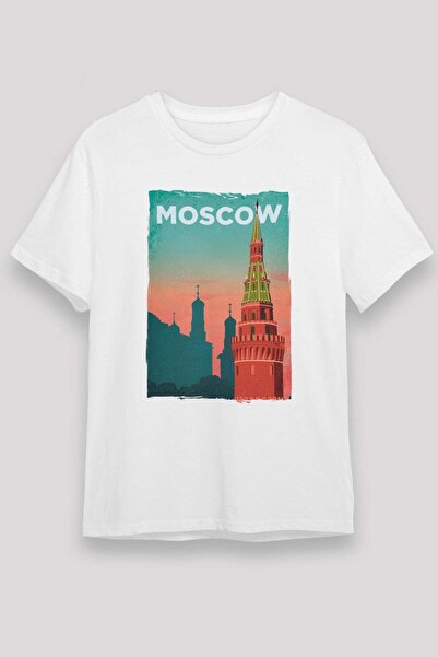 Darkhane Moscow Kremlin White Unisex T-Shirt T-Shirt