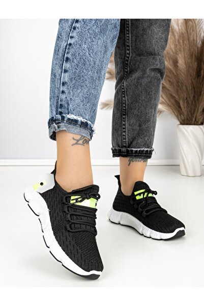 EMAS Pantofi sport dama negri din material textil Alenzae