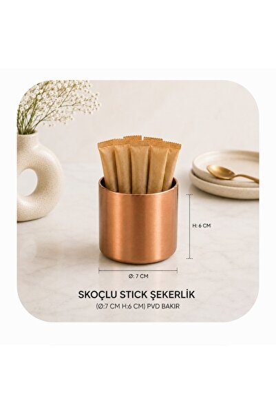 SKOÇLU STİCK ŞEKERLİK PVD BAKIR 5 adet