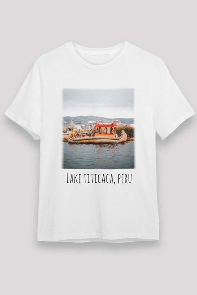 Darkhane Titikaka Lake White Unisex T-Shirt T-Shirt