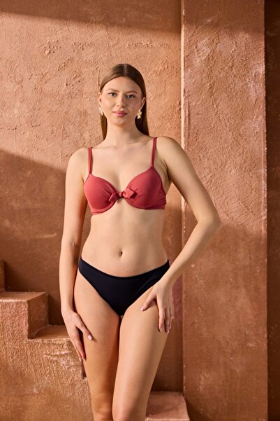 Starinci Mayo Pink Push up Bikini Top with Support Model