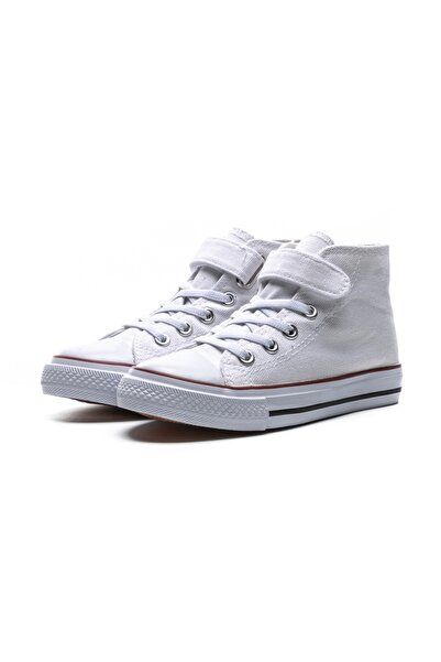 Gallevani Pantofi sport copii albi din piele ecologica si material textil Mel...