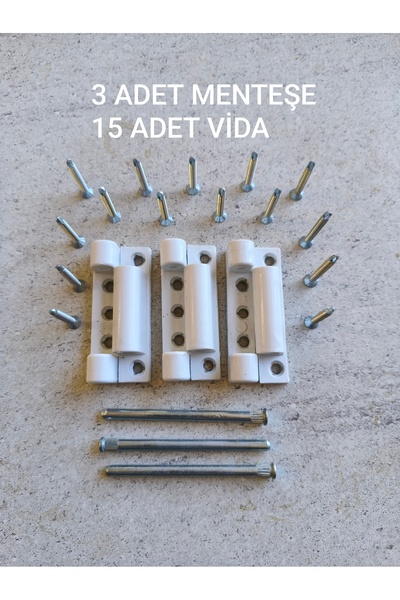 Genel Markalar 75 mm BEYAZ İÇİ SAC DIŞI PLASTİK KAPLAMA PVC PENCERE MENTEŞESİ