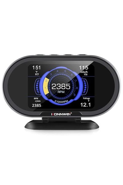 KONNWEİ KW206 Car OBD2 HUD RPM Gauge All in One Automotive Trip Computer Smar...