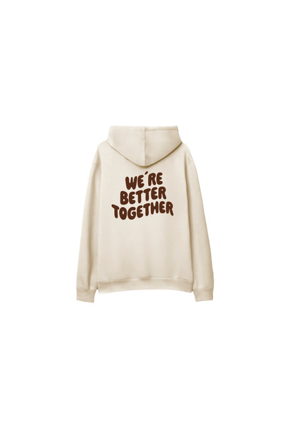 BetterThanCo هودي للأطفال مطبوع عليه Better Together بمقاس كبير