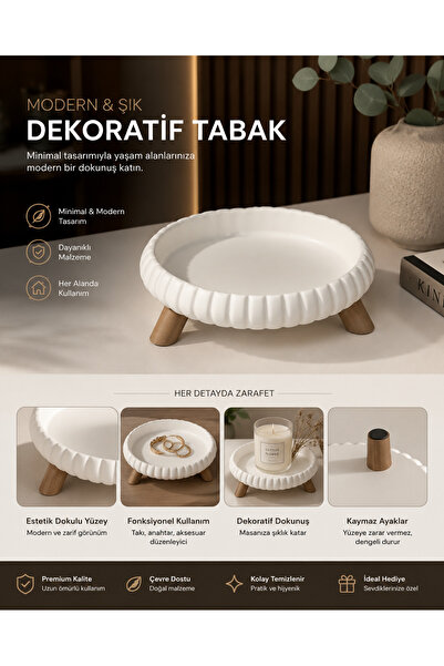 linova Modern Dekoratif Ayaklı Tabak – Şık Sunum ve Takı Organizeri – Ev Deko...