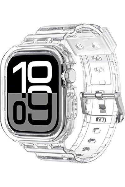 X SPRING Transparent Watch Strap, Crystal Clear 42MM Band Compatible with Wat...