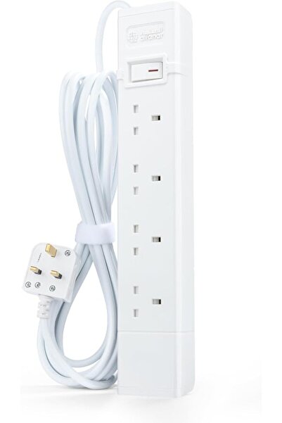 Alfanar 13A Cord Extension 4 Sockets 3 Meters with Overload protection for mo...