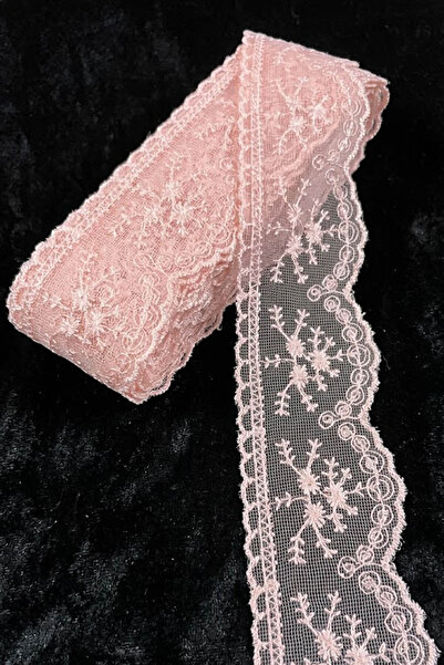 Çt Çeyizci Tekstil Güpür, Pudra Dantel Dar Güpür 1 Top (14.5 Metre)