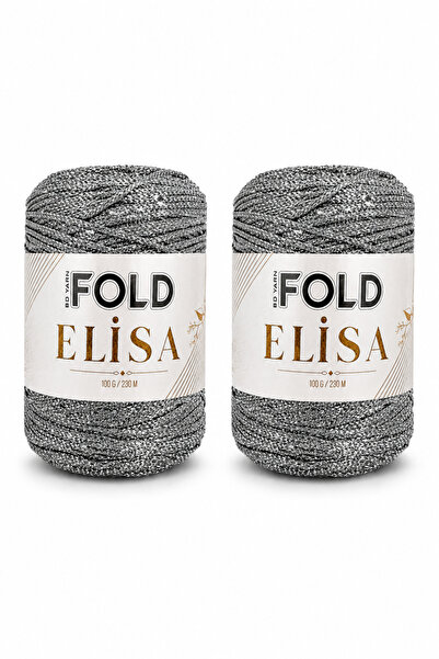 BD fold yarn Elisa - %100 Sim 100 Gr 230 Mt 2 Adet Örgü İpi Çanta İpi Burs Ça...