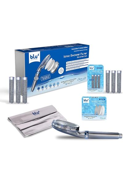 Blu Intelligent Health Solutions blu Ionic Shower Head and Shower Filter - Ha...