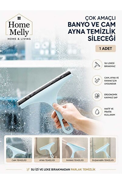 btm home Glass and Mirror Cleaning Wiper - Multi-Purpose Cleaning Tool - Smal...