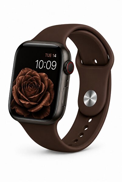 Alstrap Apple Watch 11-10 (46mm) 9 8 7 (45mm) 6 5 4 SE (44mm) Uyumlu Silikon ...