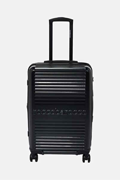 Roccobarocco 25 Inch Expandable Hardshell Check-In Spinner Luggage, Black