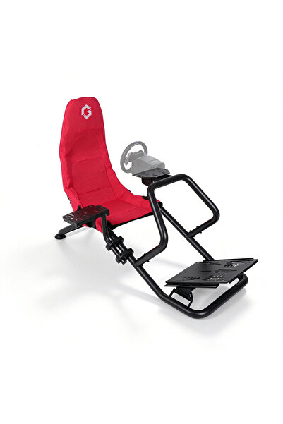 GAMEON GOFPR-6021 Flex Pro Yarış Oyun Simülatörü Kokpiti - Kırmızı/Siyah