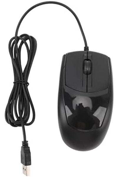 Jectse ماوس USB سلكي، بصري بدقة 1200 نقطة في البوصة، أسود، مريح، صامت، محمول،...
