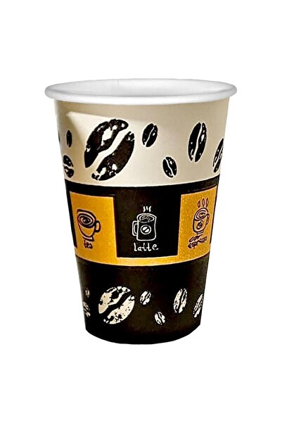 Misavan Pahare din carton 7Oz, Negru cafea, 200ml, 10 buc/set