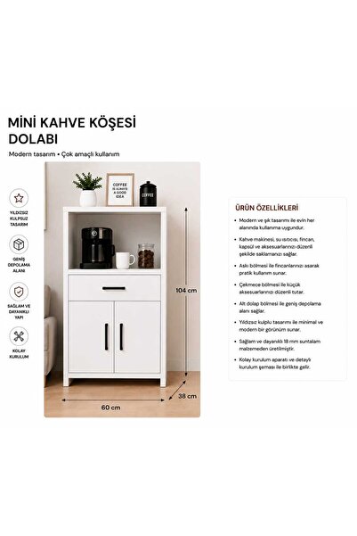 MURAT Mobilya MİNİ KAHVE KÖŞESİ DOLABI
