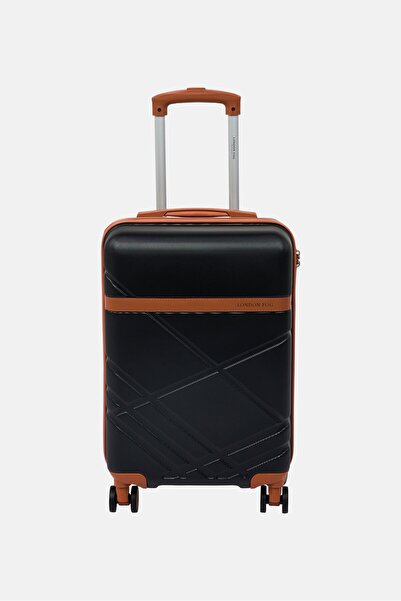 London Fog 21 Inch Hardshell Cabin Spinner Luggage, Black