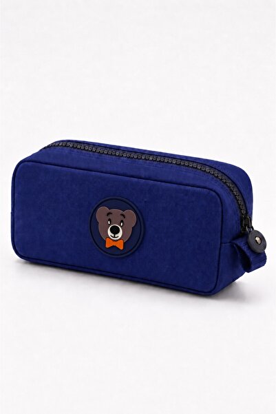 NEMO BAGS Unisex Navy Blue Pen Holder, Single Compartment Pen Case, Teddy Bea...