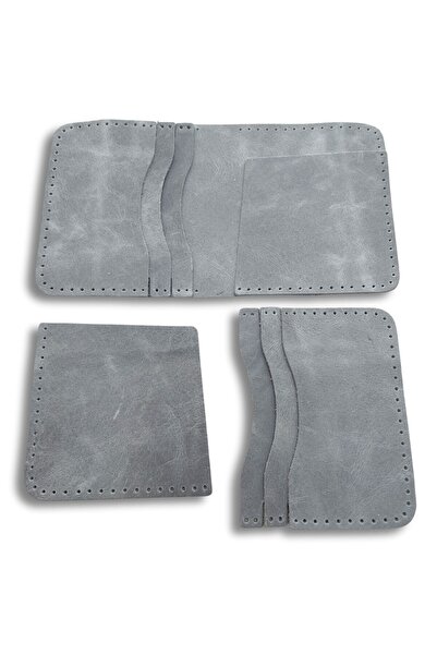 ipekbazaar Set de confecționare portofel din piele Diy Koza, Kit DIY pentru portofel orizontal pentru bărbați, realizat manual, cu suport pentru carduri