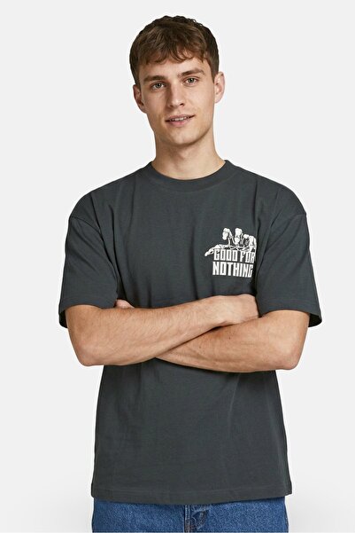 Good For Nothing Men Crew Neck Short Sleeve Graphic Print T-Shirt, Dark Green