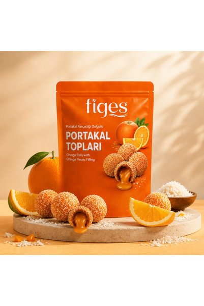 Portakal Parçacığı Dolgulu Portakal Topları