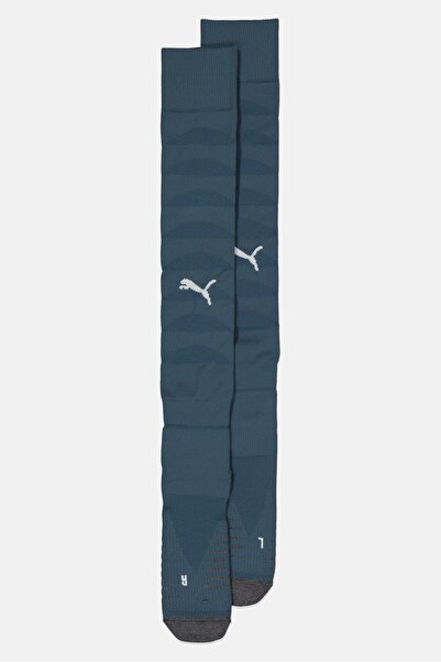 Puma Men Brand Logo Football Socks, Teal Blue