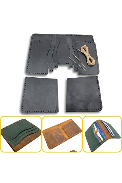 ipekbazaar DIY Koza Leather Wallet Making Set, DIY Handmade Horizontal Men's ...